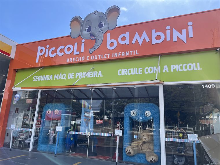 Fachada da loja Piccoli Bambini em Indaiatuba