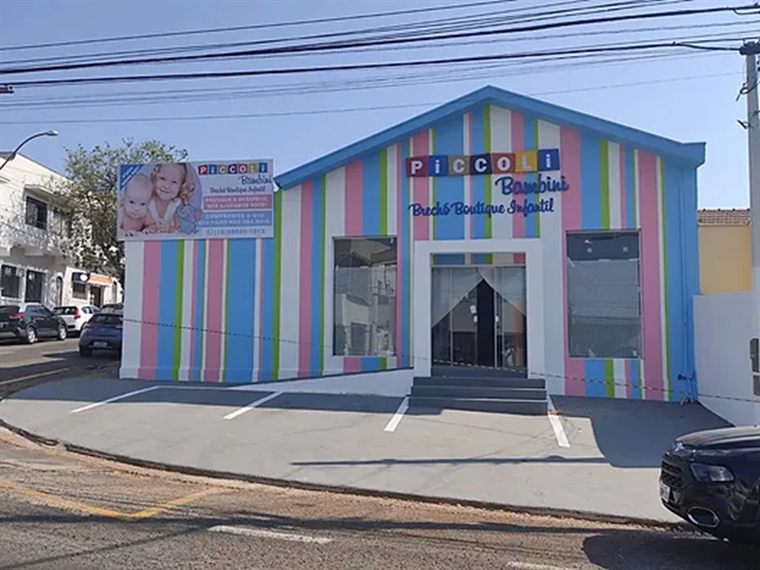 Fachada da loja Piccoli Bambini em Valinhos